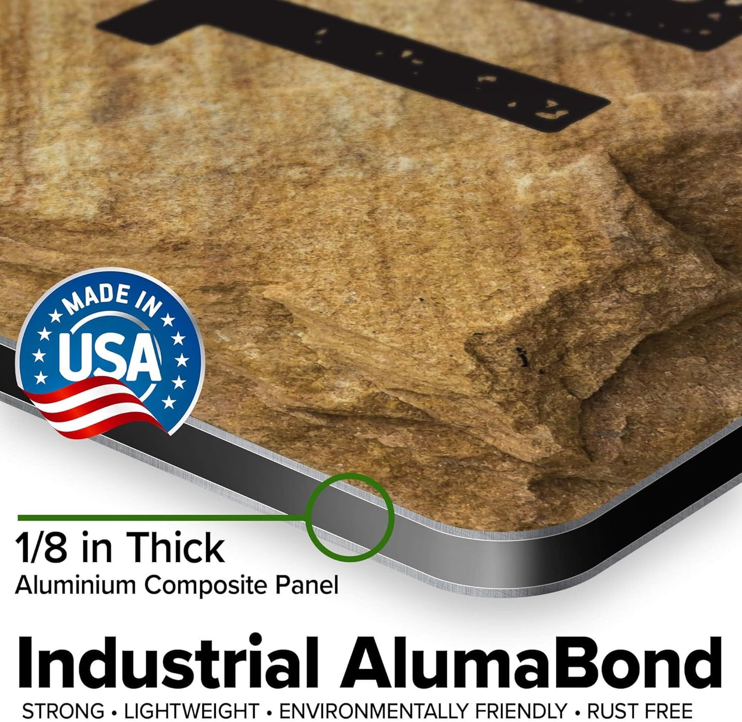 Custom Sign, Custom Street Sign, 11 Font Colors, 13 Font Styles, 4 Hole Options, 22 Sizes, 18x18 Inches, Rust Free DiBound, Fade Resistant, Made in USA by My Sign Center (Stone)