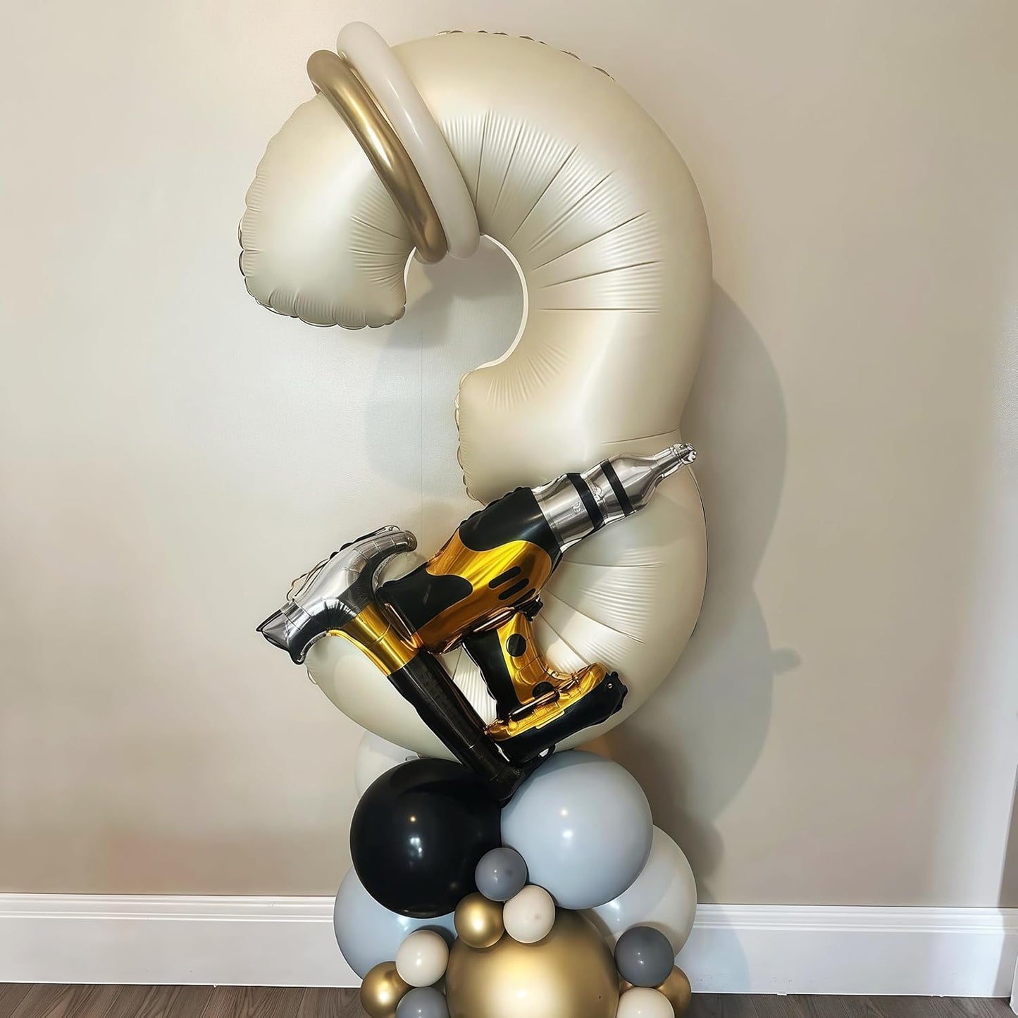 Cream 0 Balloon Number 40 Inch Cream White Number 0 Balloon Helium Mylar 0 Balloon for Birthday Party Decoration