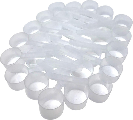 32 mL (32 CC | 1.08 Oz.) Long Handle Scoop for Measuring Coffee, Pet Food, Grains, Protein, Spices and Other Dry Goods (Pack of 100)