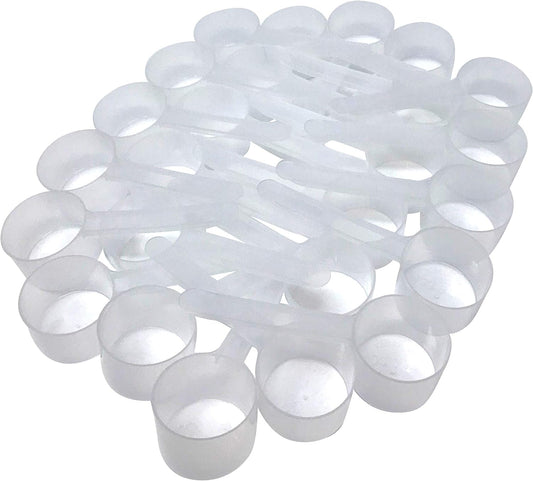 39 mL (8 Teaspoon | 1.32 Oz. | 2.63 Tablespoon) Long Handle Scoop for Measuring Coffee, Pet Food, Grains, Protein, Spices and Other Dry Goods (Pack of 25)