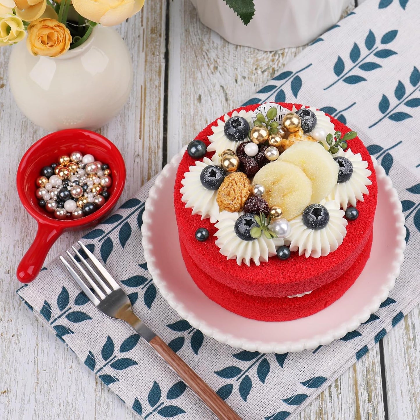 Sprinkles for Cake Decorating, 11Oz 3 Colors Gold Silver White Pearl and Sanding Sugar Sprinkles Mix for Cake Cupcake Ice Cream Donuts Cookie Baking Toppings