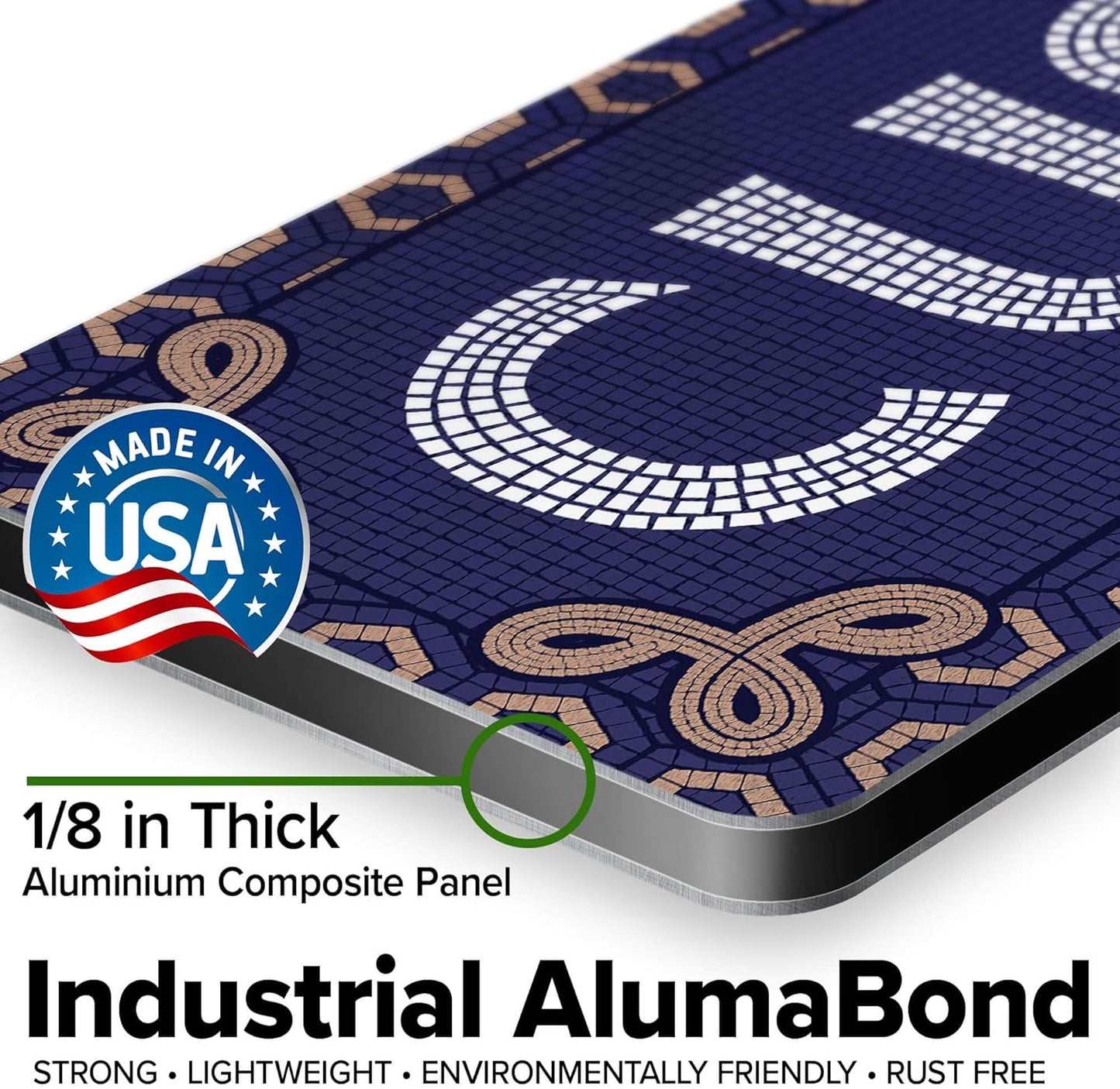 Custom Sign, Custom Street Sign, 11 Font Colors, 13 Font Styles, 4 Hole Options, 22 Sizes, 6x30 Inches, Rust Free DiBound, Fade Resistant, Made in USA by My Sign Center (Fauxsaic 1)