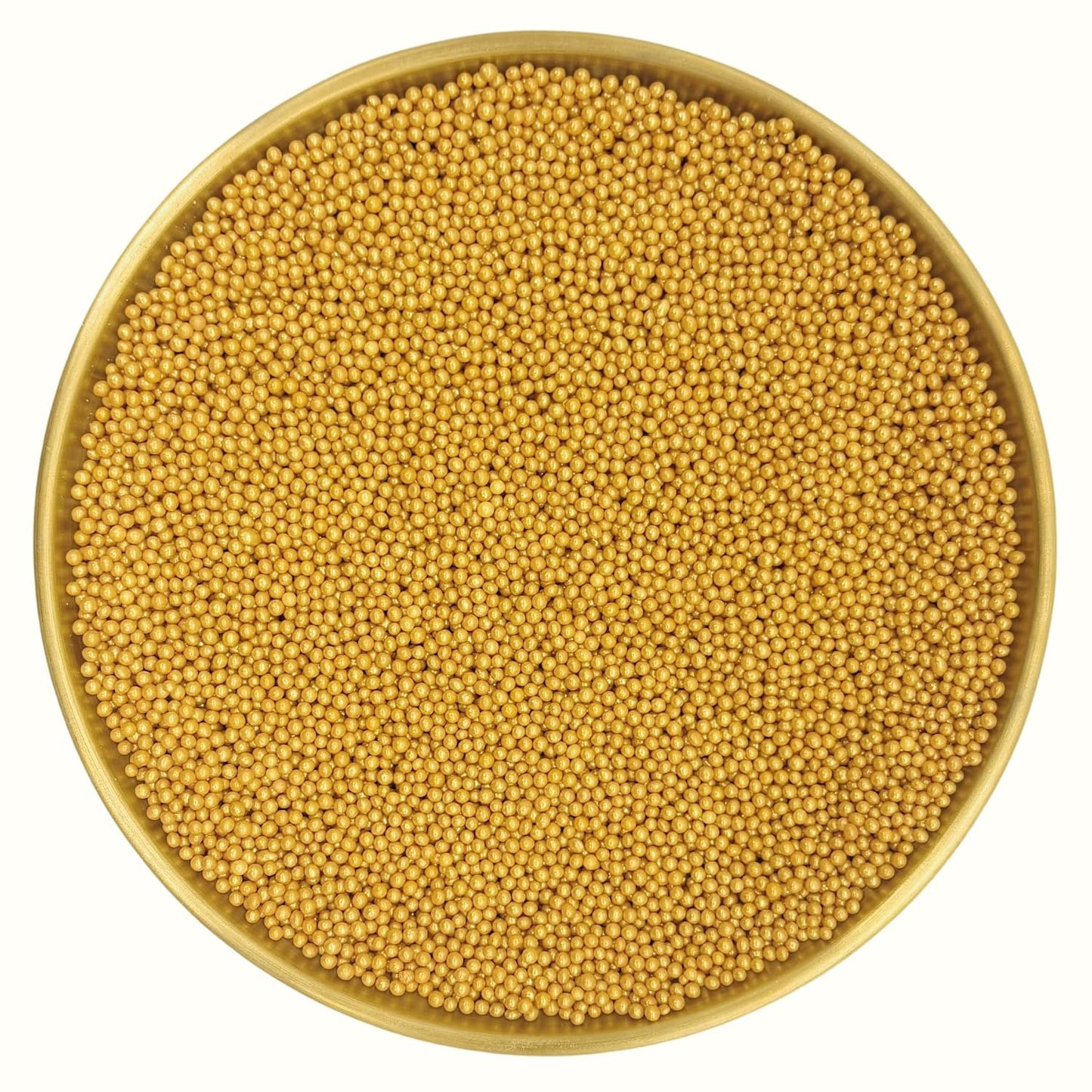 Dynastang 2mm Gold Pearls Sprinkles Edible Pearls Cake Decorating Stars Cake Decorations Cupcake Toppers Cookie Decorating Perfect for Cakes, Cupcakes, Desserts Toppings 3OZ