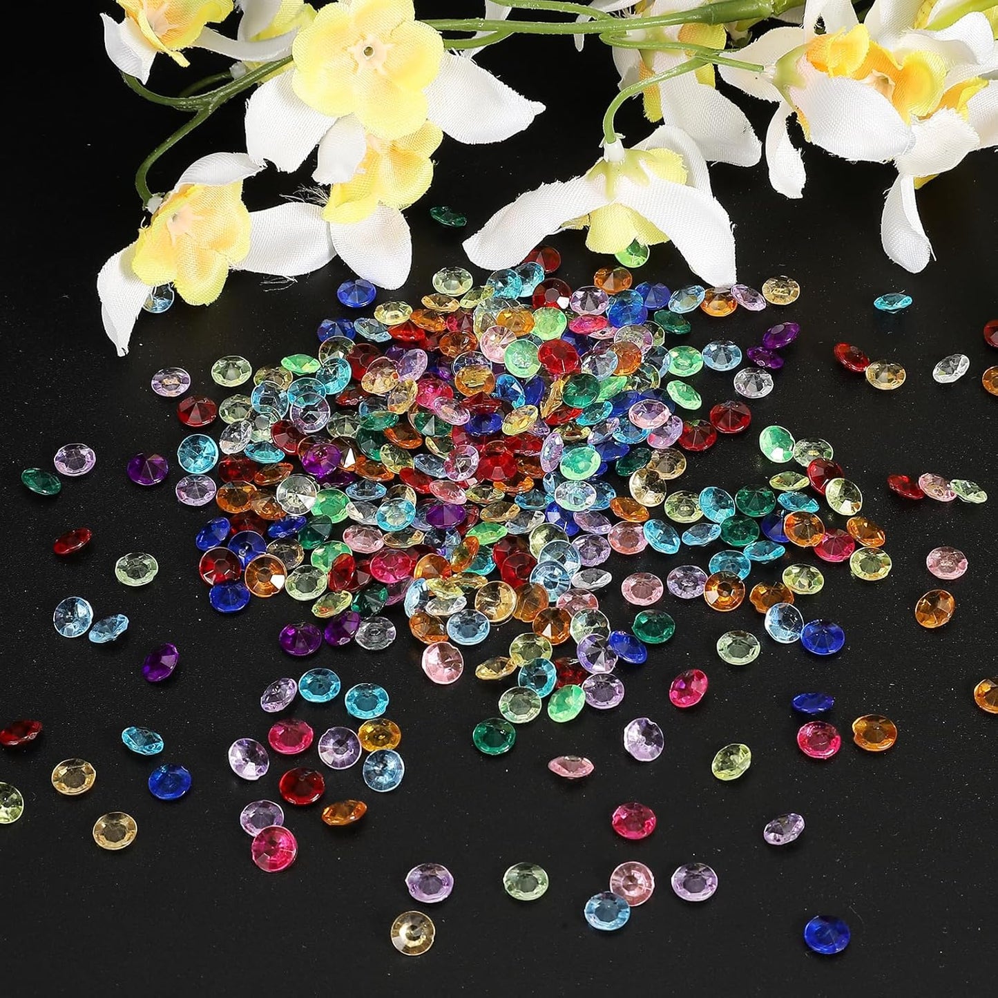 PATIKIL 4000 Pcs Wedding Table Scatter Confetti Crystals 6mm Acrylic Diamonds Vase Fillers Gems for Table Centerpiece Decorations Party Vase Beads, Light Green