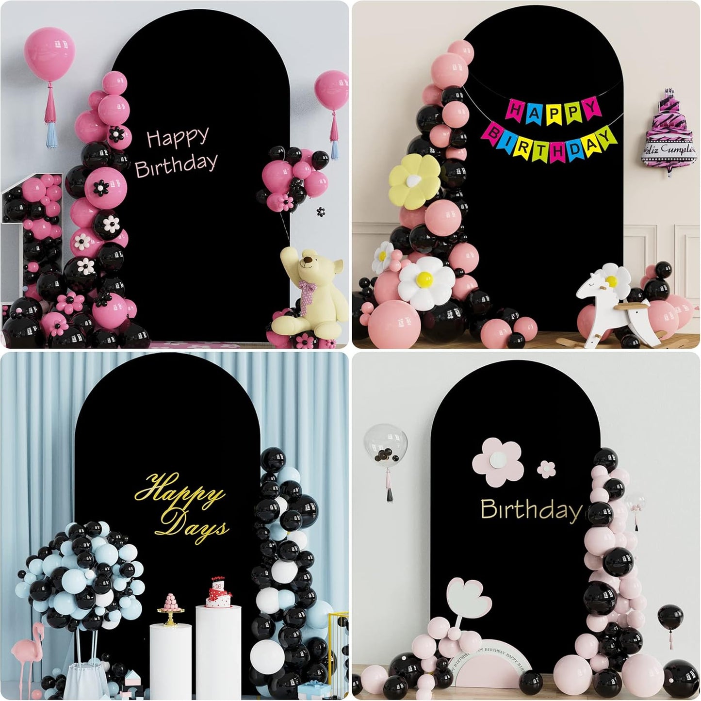 Wokceer 6.6 FT Wedding Backdrop Arch Stand and Arch Cover Metal Arch Stand with Arch Stand Cover for Birthday Party Wedding Ceremony Bridal Baby Shower Event Decor