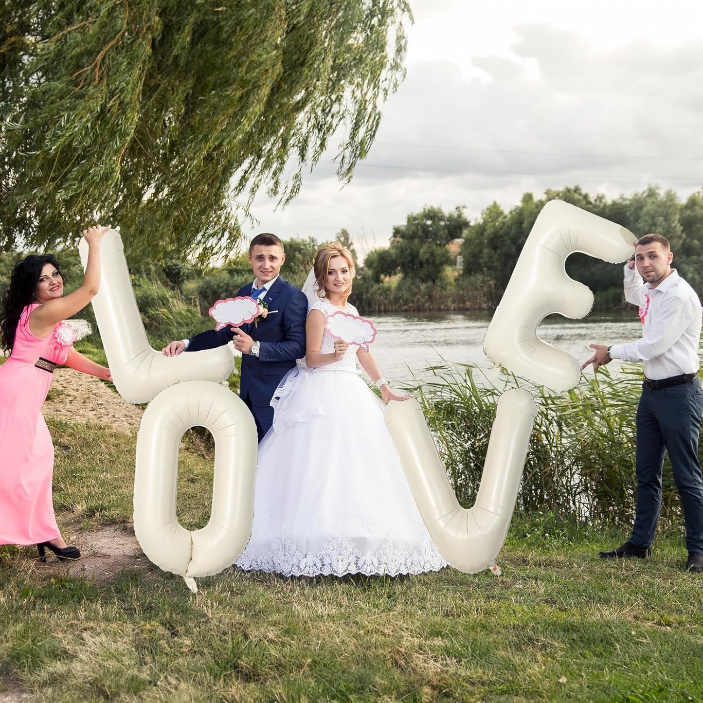 Cream Q 40 Inch Alphabet Foil Name Balloon - Large Self Inflating Letter for Girls Birthday Party, Baby Shower Decoration - White Sand Mylar Helium Custom Beige