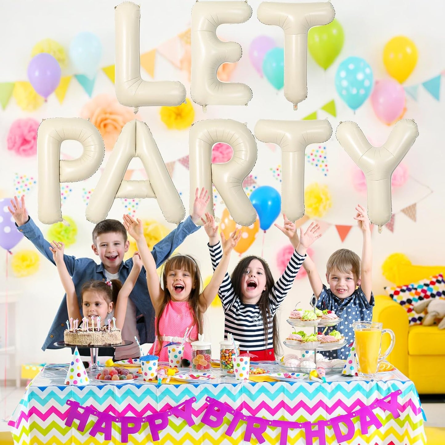 40 Inch Letter Balloons E, Big Custom A-Z Alphabet Foil Name Balloon Cream White, Self Inflating Beige Customize Helium Balloon Letters E for Women Girls Birthday Bride Baby Shower Party Decorations