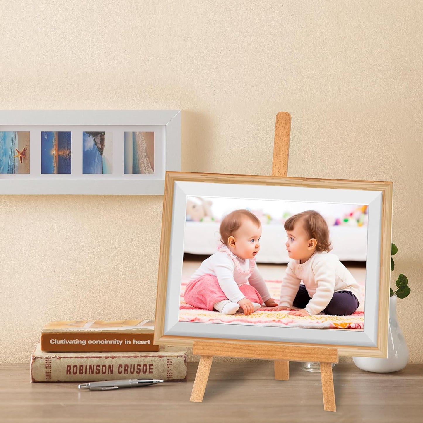 16 Inch Tabletop Easel Stand for Painting Canvas Table Top Easels for Display Wooden Small Easels Portable Photo Picture Sign Holder (2 Pack)