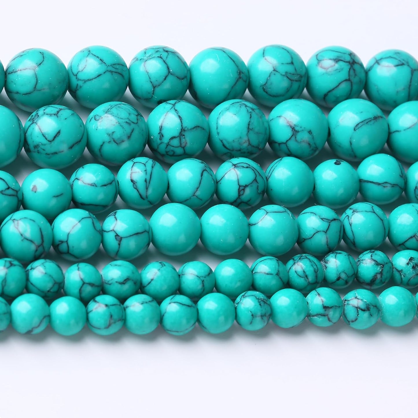 Natural Turquoise Stone Beads Gemstone Round Crystal Energy Jade Beads Stone Beads for Jewelry Making DIY Bracelet Necklace Jewelry Making 1 Strand 15.5inch 31PCS 12MM