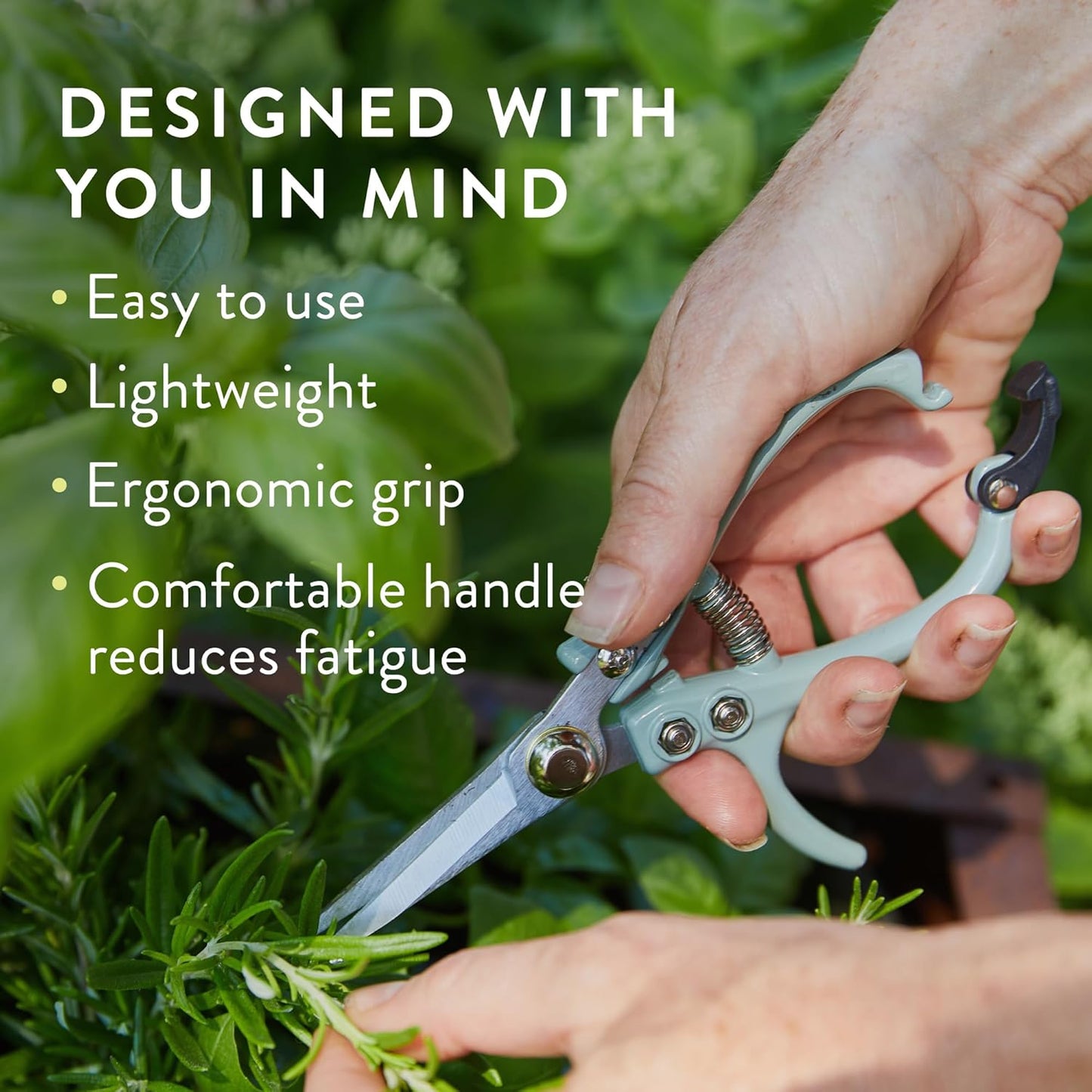 Modern Sprout Pruning Shears - Herb Snipping Scissors- Lightweight Gardening Tools W/Easy Lock - Flower Cutter Garden Shears - Carbon Steel Blade + Reusable Holster (Chartreuse, 1-Pack)