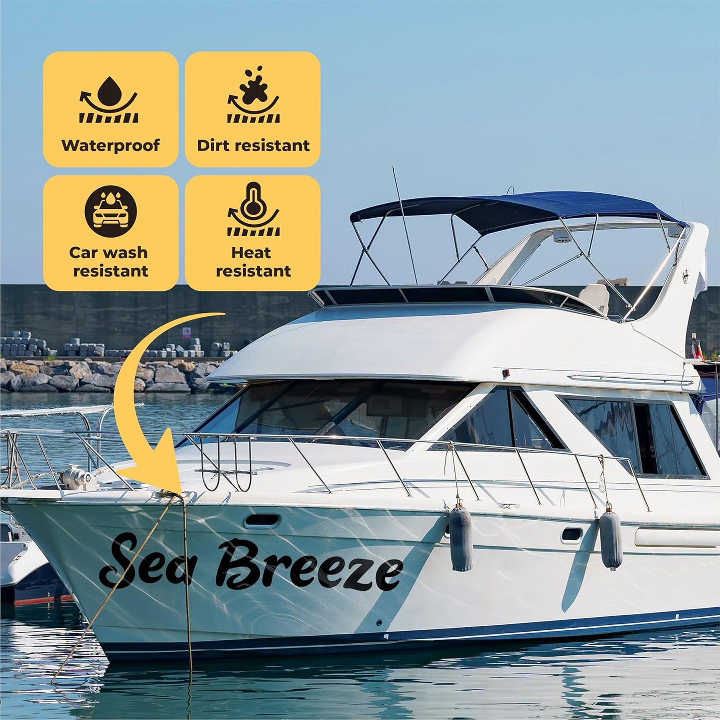 Custom Boat Lettering Decals - Personalized Boat Numbers and Letters Custom - Waterproof Vinyl Boat Lettering - Boat Stickers and Decals