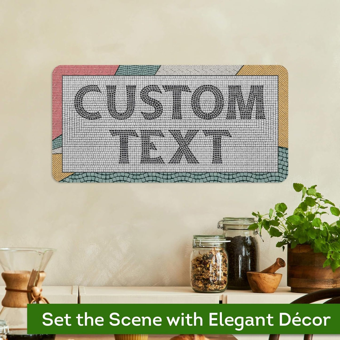 Custom Sign, Custom Street Sign, 11 Font Colors, 13 Font Styles, 4 Hole Options, 22 Sizes, 9x18 Inches, Rust Free DiBound, Fade Resistant, Made in USA by My Sign Center (Fauxsaic 2)