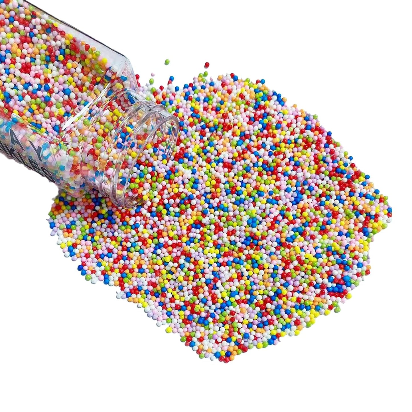 Sentovac Rainbow Nonpareils Sprinkles Edible 2mm Mini Peals Sprinkle for Cake Decorating Sugar Candy Cookie Cupcake Topper Baking Decorations Halloween Christmas Valentine Supplies