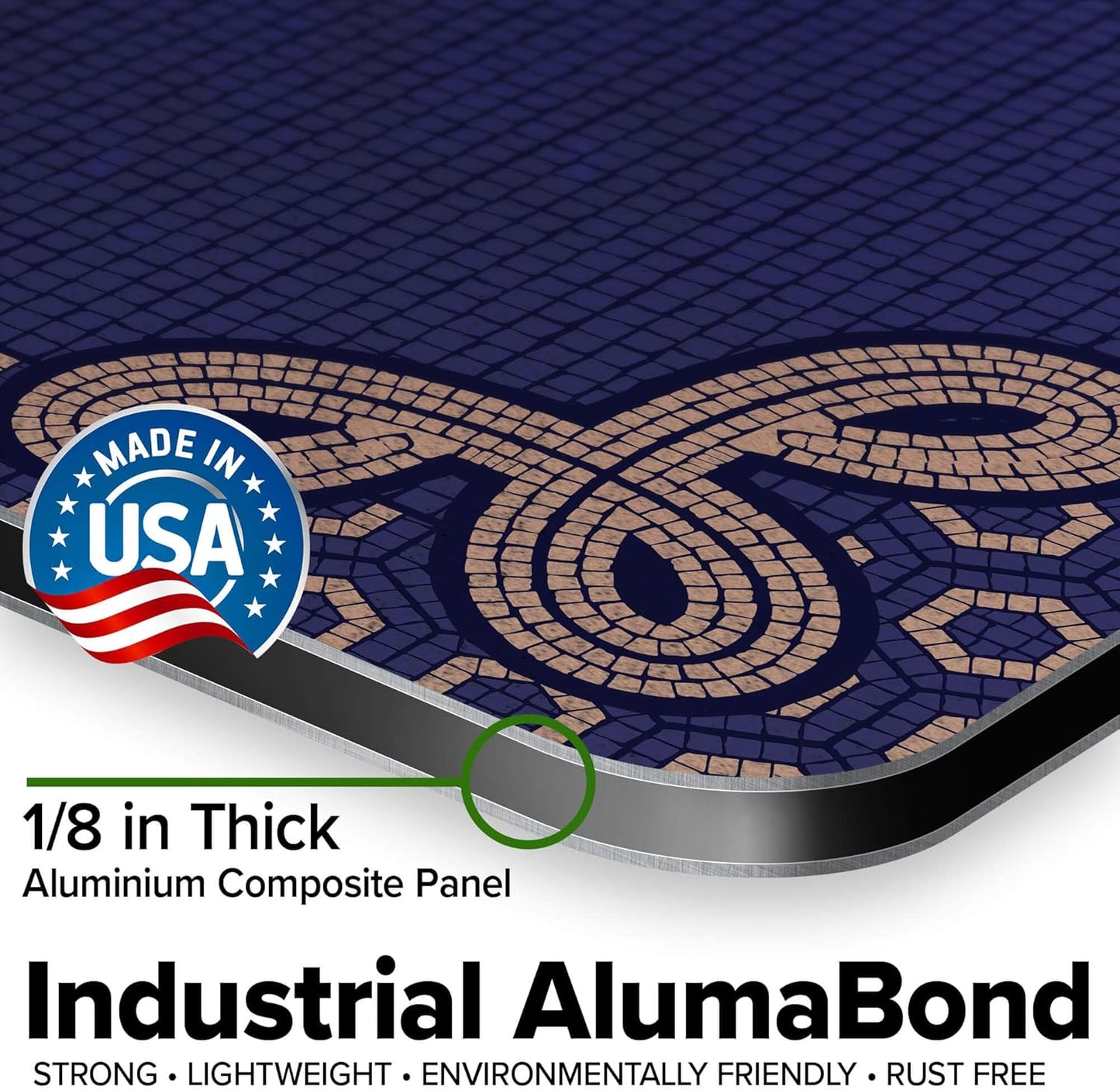 Custom Sign, Custom Street Sign, 11 Font Colors, 13 Font Styles, 4 Hole Options, 22 Sizes, 30x30 Inches, Rust Free DiBound, Fade Resistant, Made in USA by My Sign Center (Fauxsaic 1)