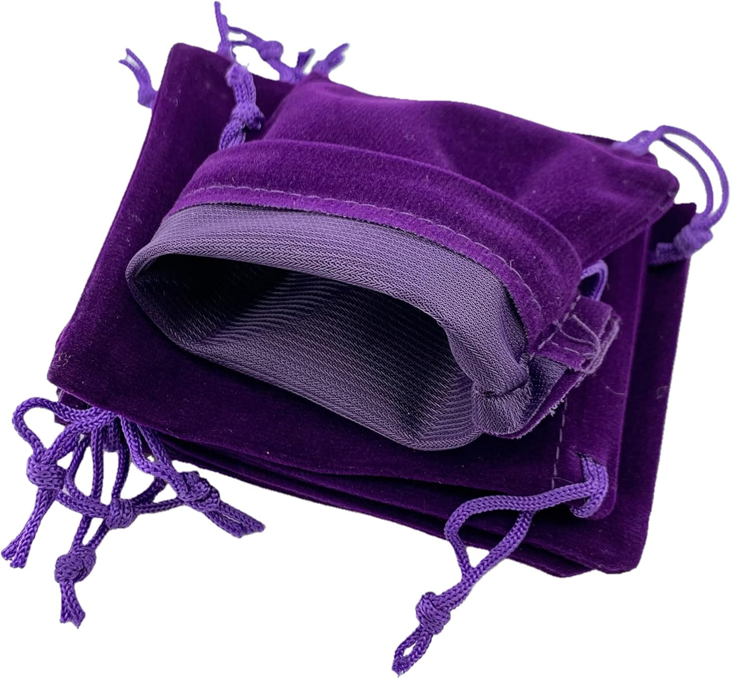 Palmhomee Pack of 48 3x4 Inch Velvet Drawstring Bags Gift Bag Velvet Pouch For Jewelry Wedding and Party Favor (Purple)