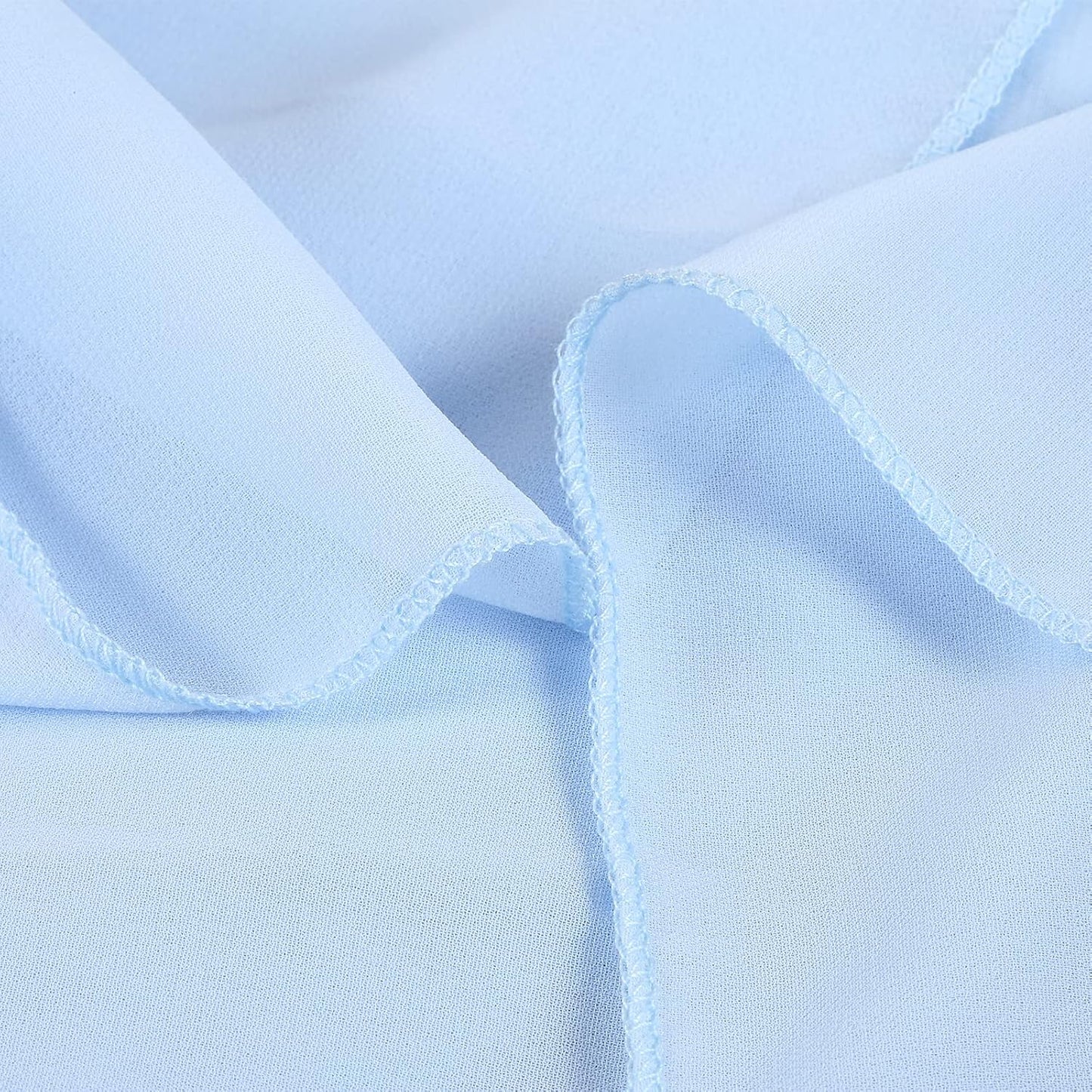 Baby Blue Table Skirt for Birthday Party14ft Rectangle or Round Chiffon Table Skirt for Boy Gender Birthday Mermaid Theme Party Decoration