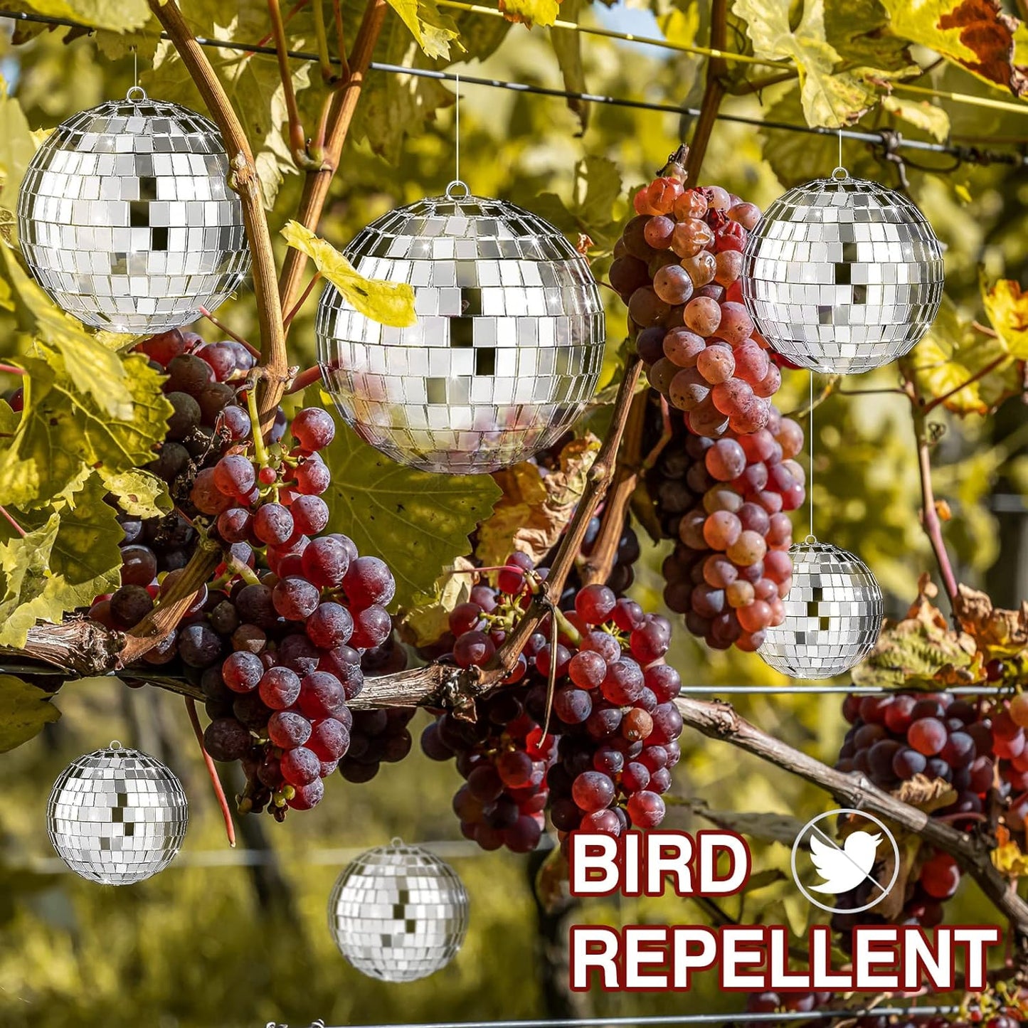 Funtery 100 Pcs Mirror Disco Balls Bulk Assorted Silver Hanging Disco Ball Decor for Home Wedding Birthday Dance Music 70 S Theme Party Christmas Tree Ornaments(1.2'', 2'', 3.2'', 4'')