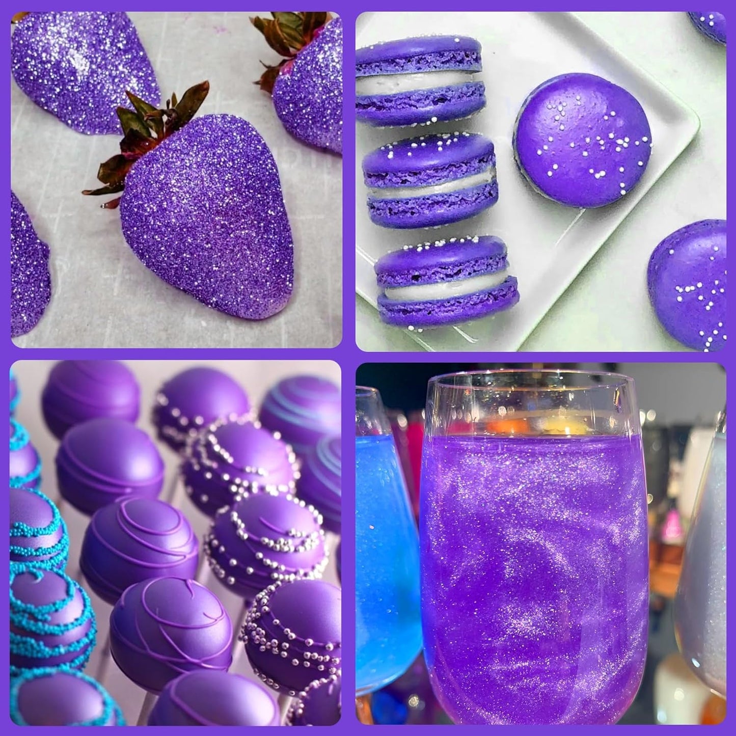 Edible Glitter - 30g / 1oz Luster Dust Edible Glimmer Powder for Sparkling Drinks, Foods, Wine, Cake - Food Grade Shimmer Dust Powder for Baking, Beverage, Cookies Decoration