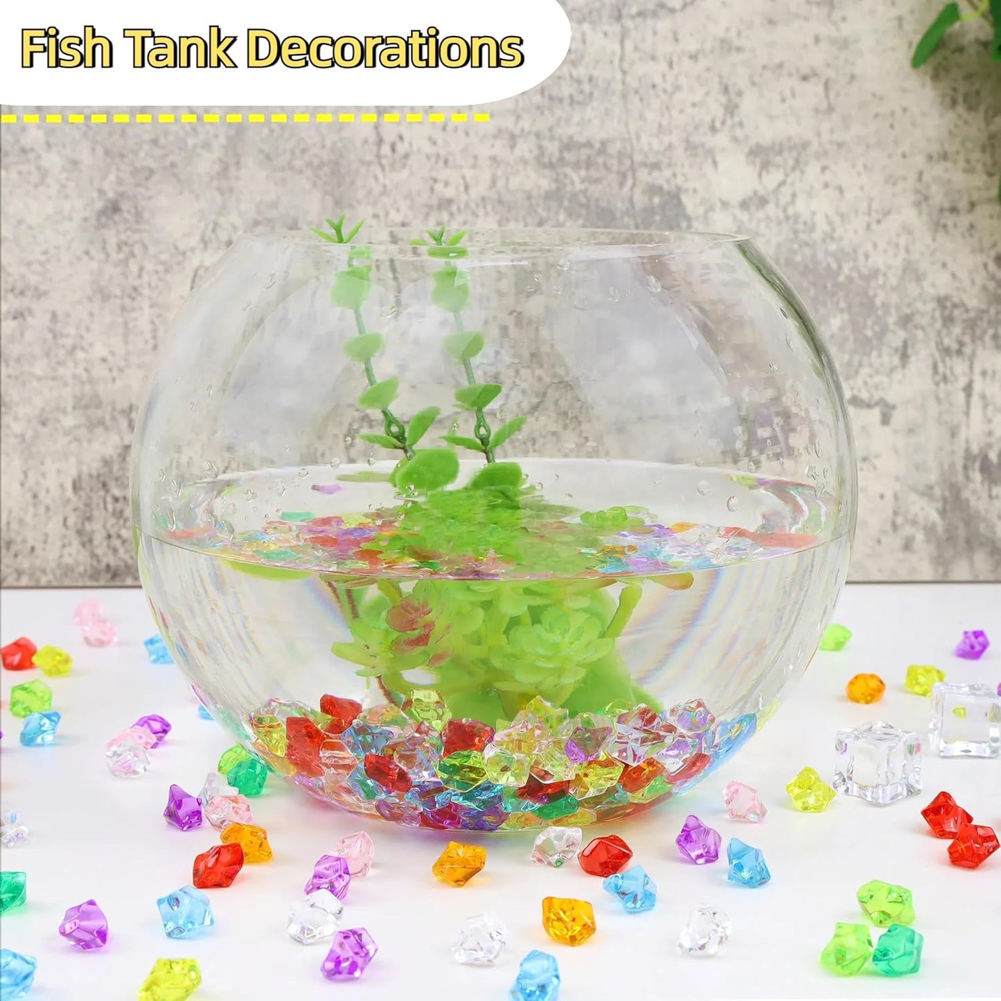 YATOJUZI 500pcs Fake Ice Cubes Sky Blue Acrylic Crushed Rocks Vase Fillers Plastic Diamonds Gems for DIY Party Wedding Centerpiece Table Scatter Prop Display 0.5" (Only Sky Blue)