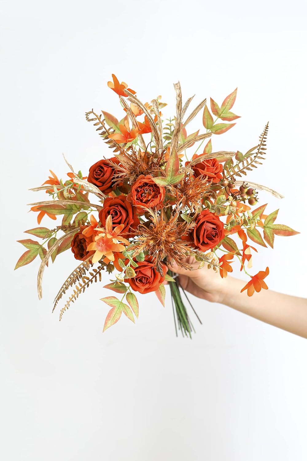 Serra Flora Artificial Greenery Stems Box Set,(Pack of 44pcs) with 7 Kinds of Faux Greenery Picks Filler for DIY Bridal Bouquets Wedding Floral Arrangement Table Centerpieces