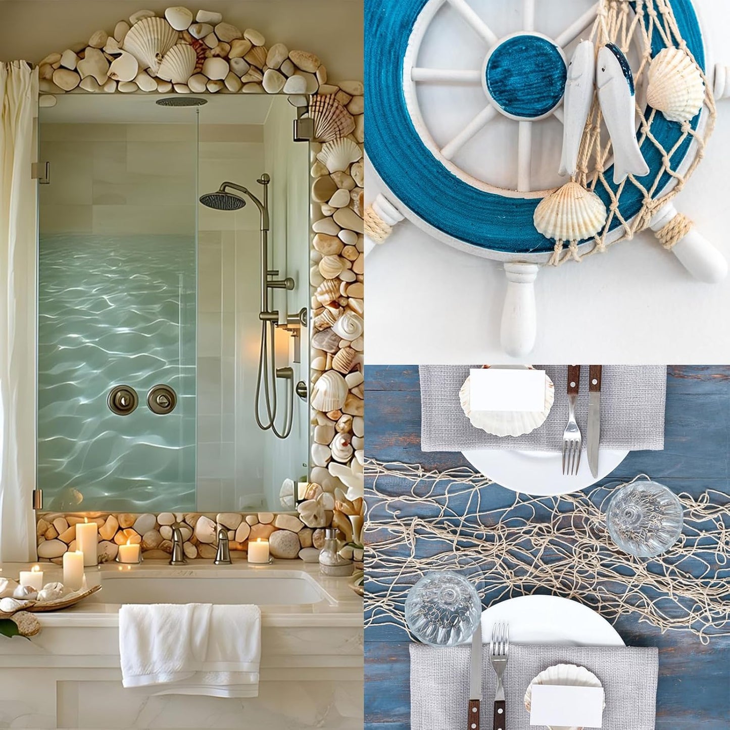 16PCS Sea Shells Scallop Shells Natural White Sea Shells for DIY Craft Crafting,Painting,Baking,Home Decor and Beaching Wedding Decoration (10-12CM) Seashells Bulk