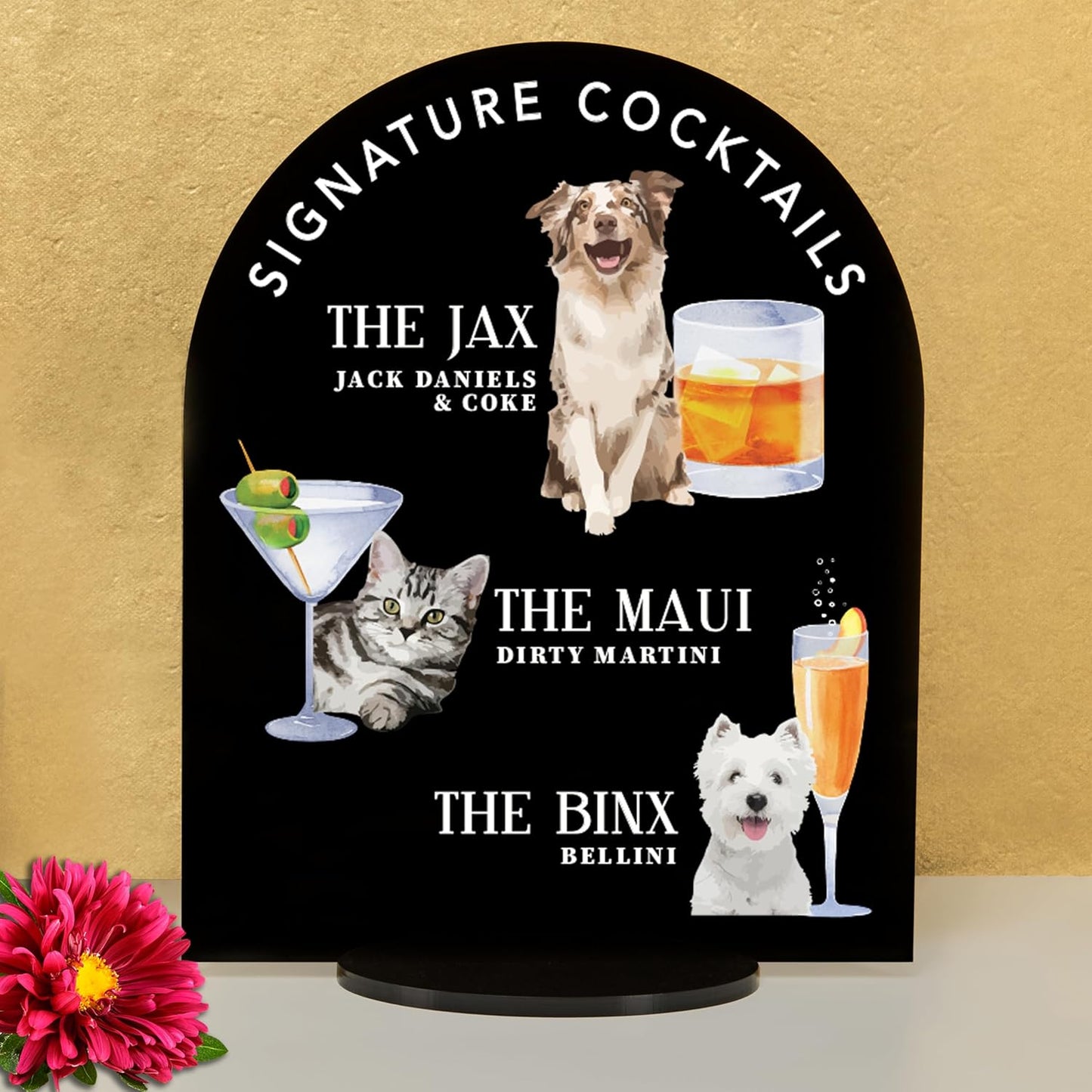 Pet Signature Drink Wedding Signs