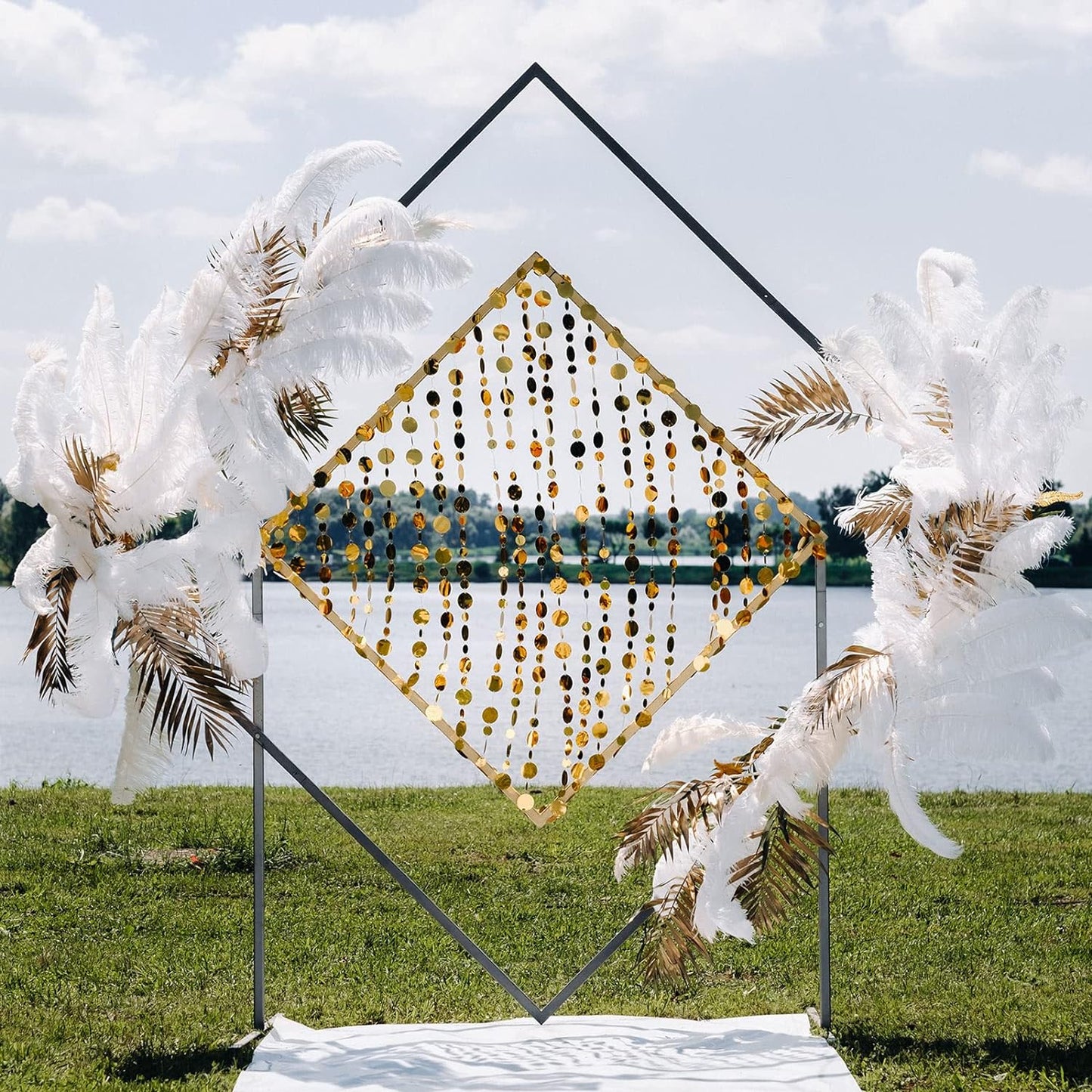 Maitys 90 Pcs Large Natural Ostrich Feathers Bulk 14-16 Inch (35-40cm) 12-14 Inch (30-35cm) 10-12 Inch (25-30cm) Ostrich Feathers Plumes for Centerpieces Wedding(White)