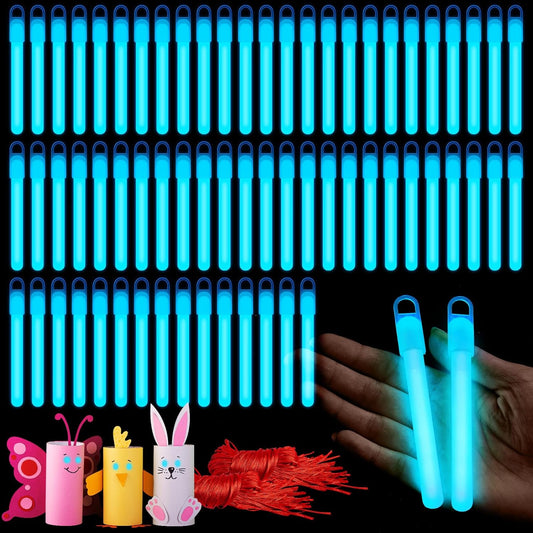 Lewtemi 4" or 6" 100 Pack Bright Glow Sticks Bulk, Glow in The Dark Party Supplies Birthday and Holidays Party Favors