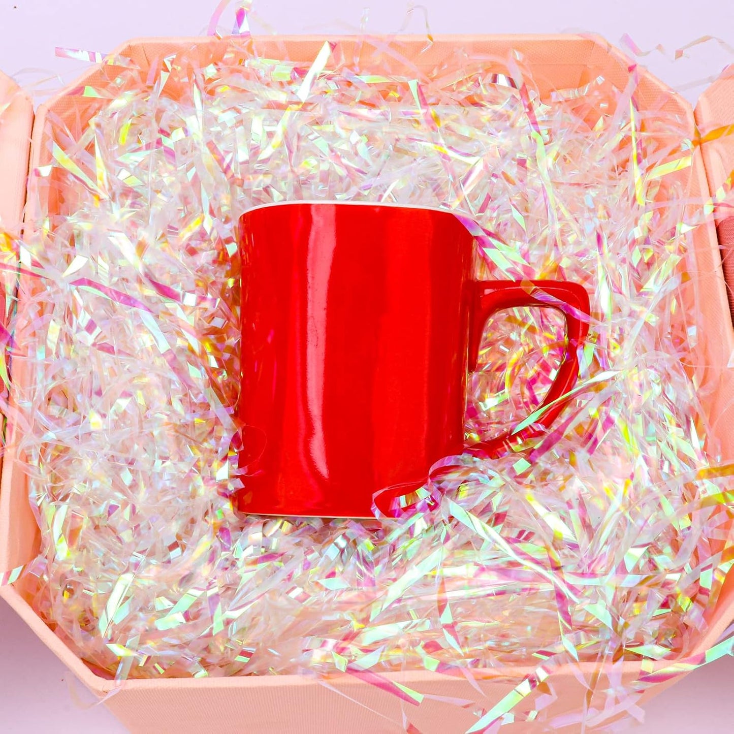 Zwish 150 Grams / 5.3 Oz Sparkly Easter Grass Iridescent Film PP Hamper Shreds & Strands Shredded Crinkle Confetti for Gift Wrapping & Basket Filler Wedding Birthday Bridesmaid