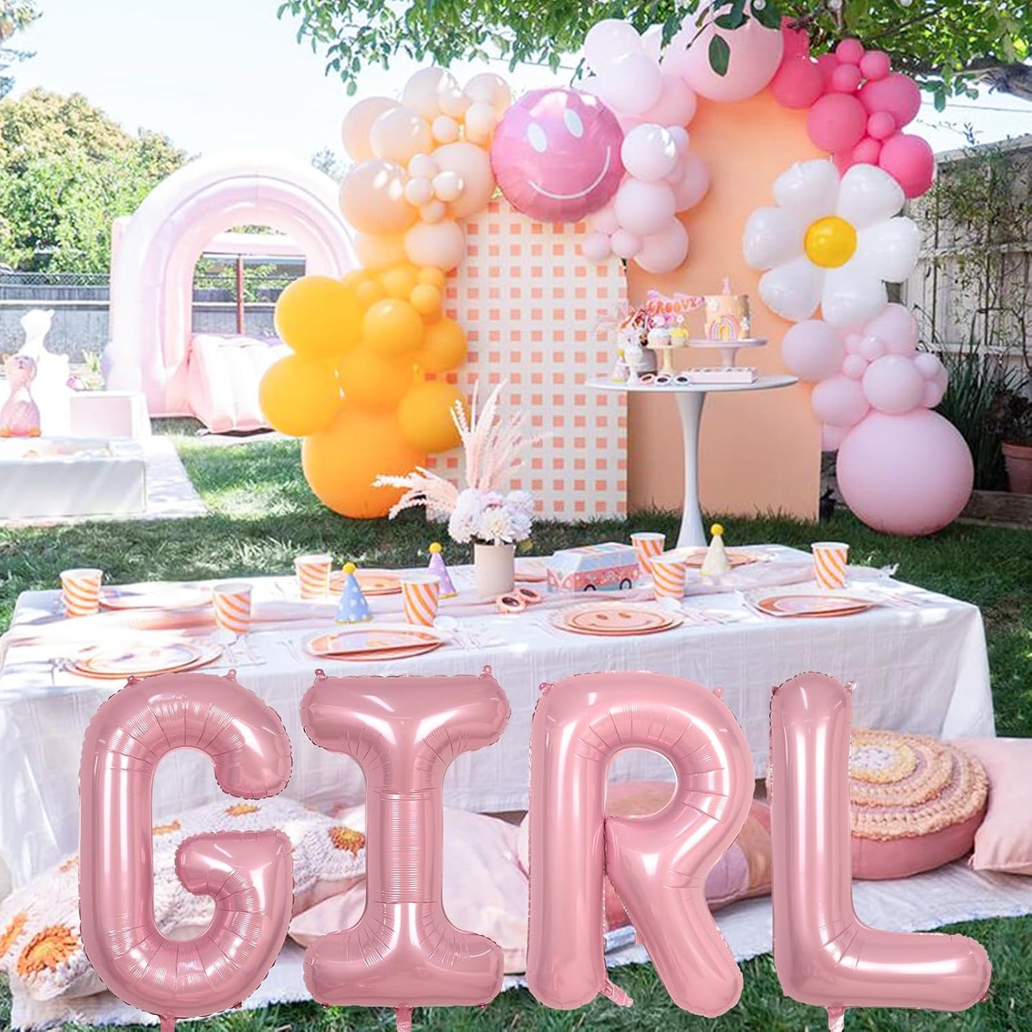 Pastel Pink N Letter Balloon, 40 Inch Giant Light Pink Mylar Helium Foil Alphabet N for Girls, Self Inflating N Birthday Balloon for Women Anniversary Baby Shower Princess Party Decoration Supplies