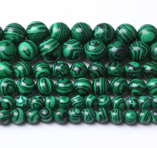 Turquoise Stone Beads Gemstone Round Crystal Energy Jade Beads Stone Beads for Jewelry Making DIY Bracelet Necklace Jewelry Making 1 Strand 15.5inch 45PCS 8MM