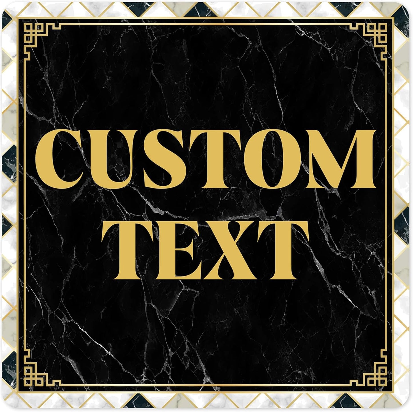 Custom Sign, Custom Street Sign, 11 Font Colors, 13 Font Styles, 4 Hole Options, 22 Sizes, 12x12 Inches, Rust Free DiBound, Fade Resistant, Made in USA by My Sign Center (Marble Tile)