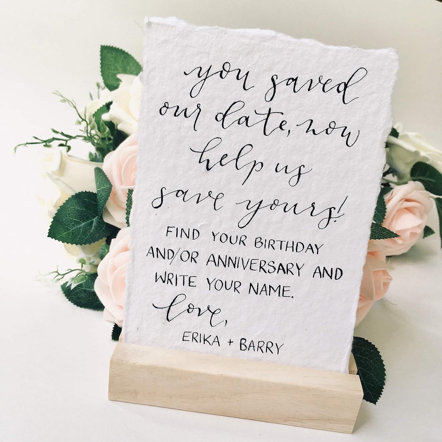 UNIQOOO 50 Pack Oak Wood Table Number Stands | 1/8” Thick Acrylic Sign Holders | Display Stands | Place Card Holder, Perfect for Retail Shop Wedding Dinner Party, Events Decoration, Retail Shop