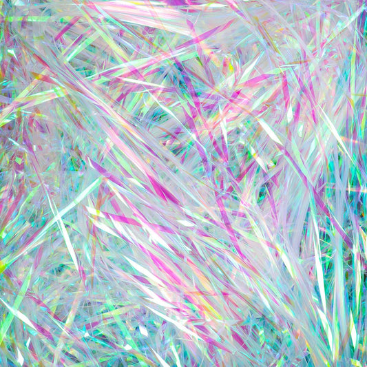 Zwish 150 Grams / 5.3 Oz Sparkly Easter Grass Iridescent Film PP Hamper Shreds & Strands Shredded Crinkle Confetti for Gift Wrapping & Basket Filler Wedding Birthday Bridesmaid