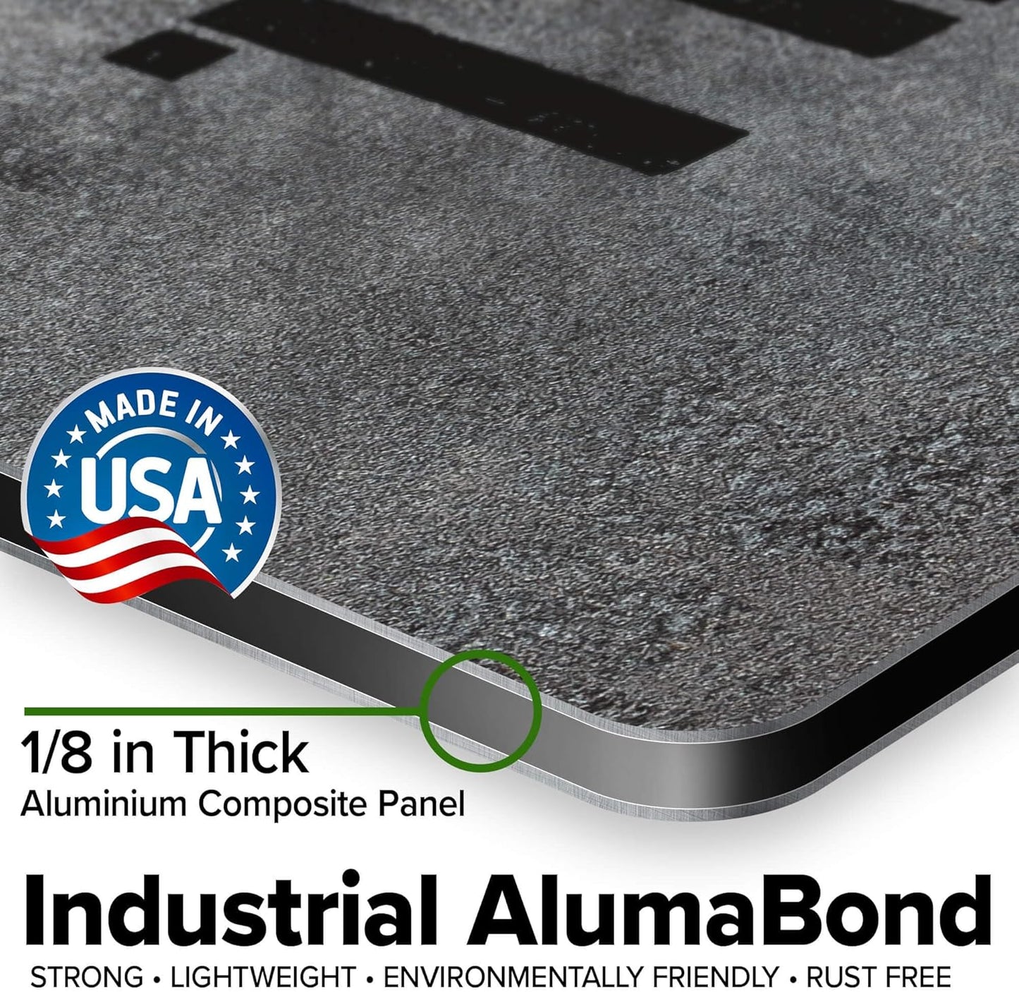 Custom Sign, Custom Street Sign, 11 Font Colors, 13 Font Styles, 4 Hole Options, 22 Sizes, 18x18 Inches, Rust Free DiBound, Fade Resistant, Made in USA by My Sign Center (Grunge Metal)