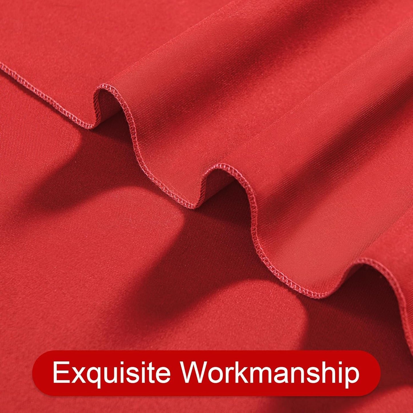 DWCN 10x8 FT Red Backdrop Curtains for Parties, Photography Backdrop Drapes with Rod Pockets for Wedding Decorations Stage Birthday Family Gatherings, 2 Panels 5ft x 8ft