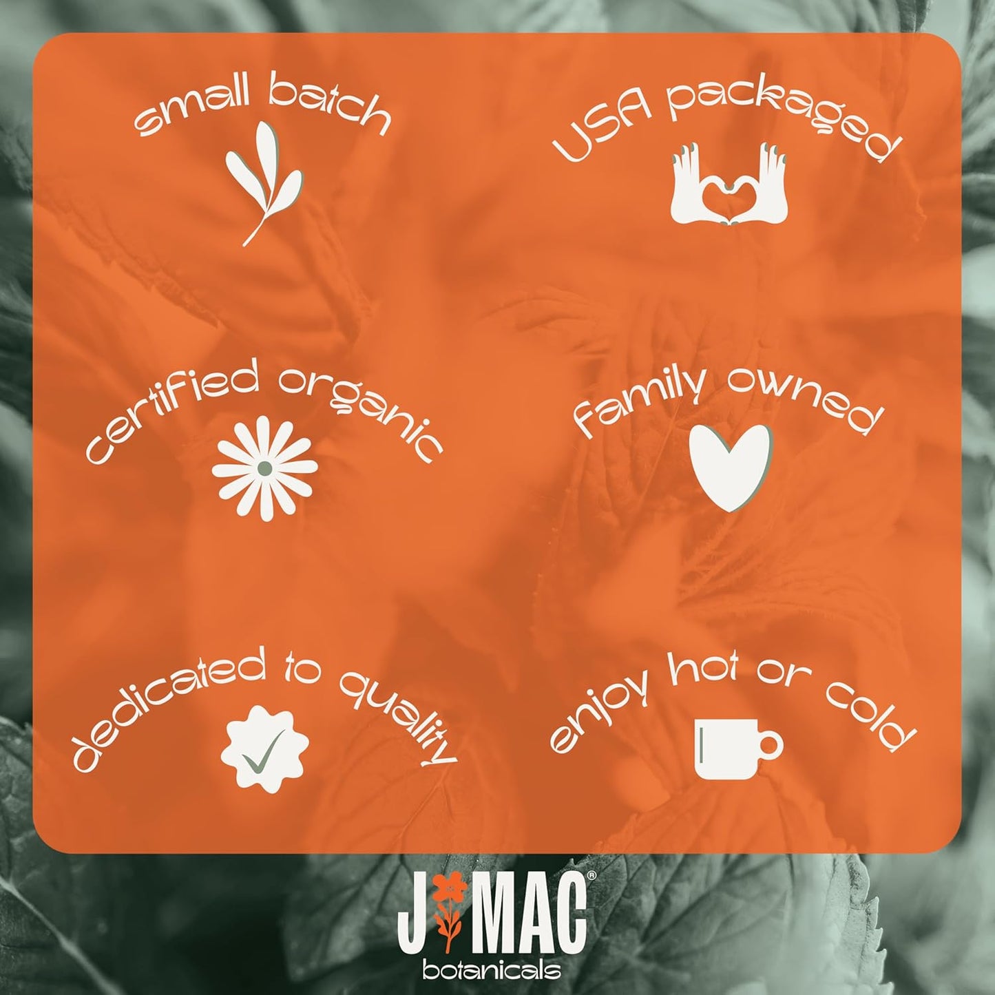 J Mac Botanicals, Organic Red Raspberry Leaf, Herbal tea (16 ounce bag 200+ cups) cut & sifted dried leaf, pack of 2