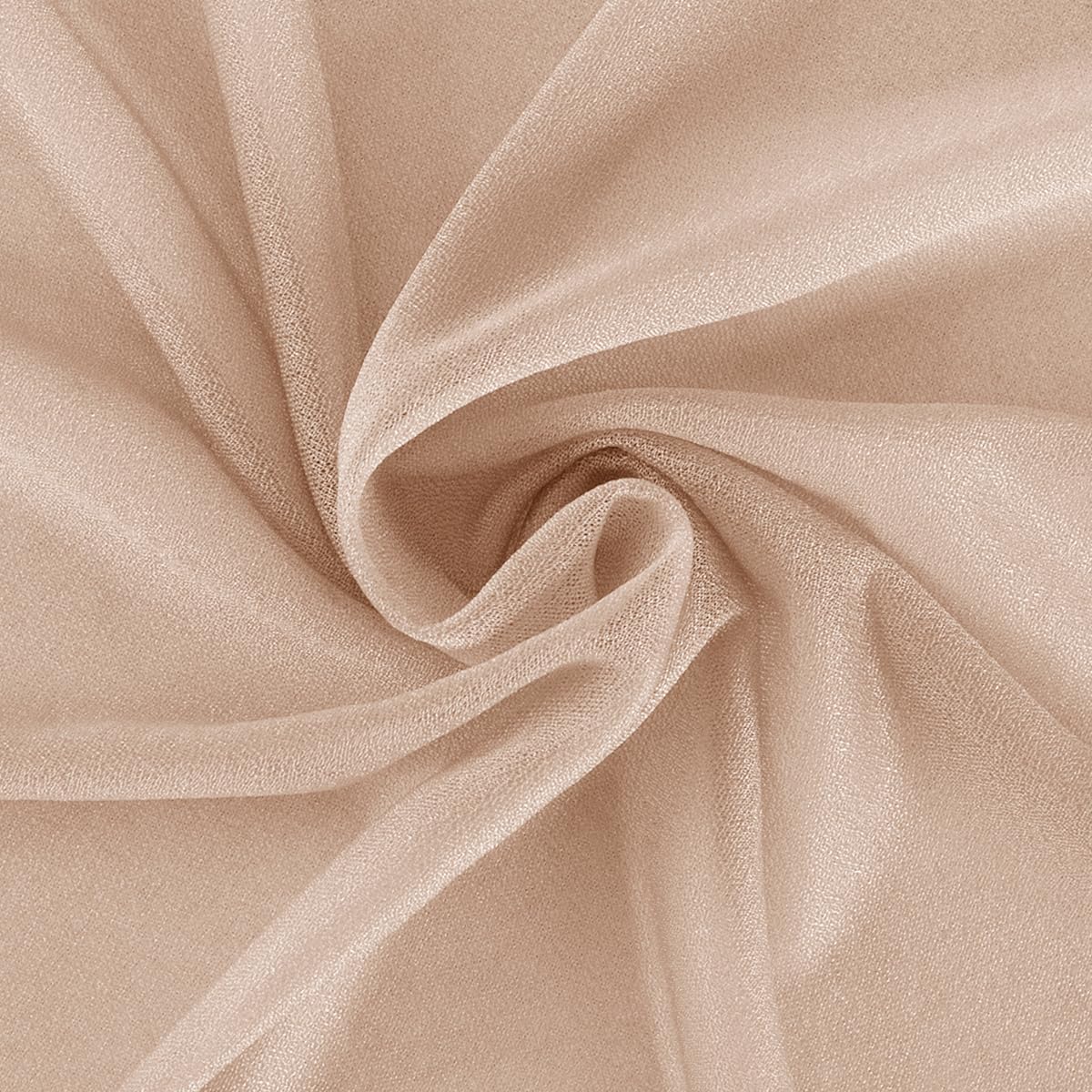 Nude Fall Sheer Elegant Arch Draping Fabric Outdoor 1 Panel 29" × 20Ft Sheer Chiffon Curtain Drapes for Wedding Ceremony Birthday Party Garden Brunch