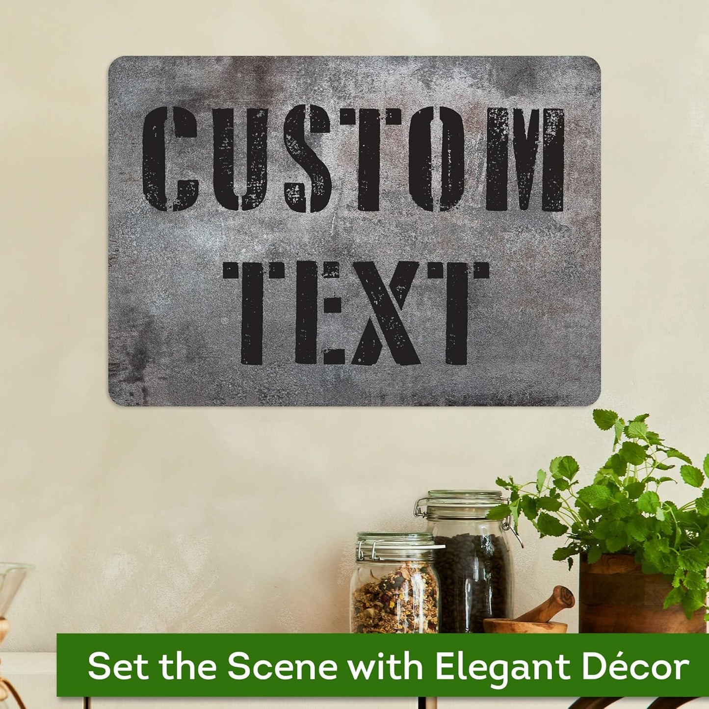 Custom Sign, Custom Street Sign, 11 Font Colors, 13 Font Styles, 4 Hole Options, 22 Sizes, 10x14 Inches, Rust Free DiBound, Fade Resistant, Made in USA by My Sign Center (Grunge Metal)