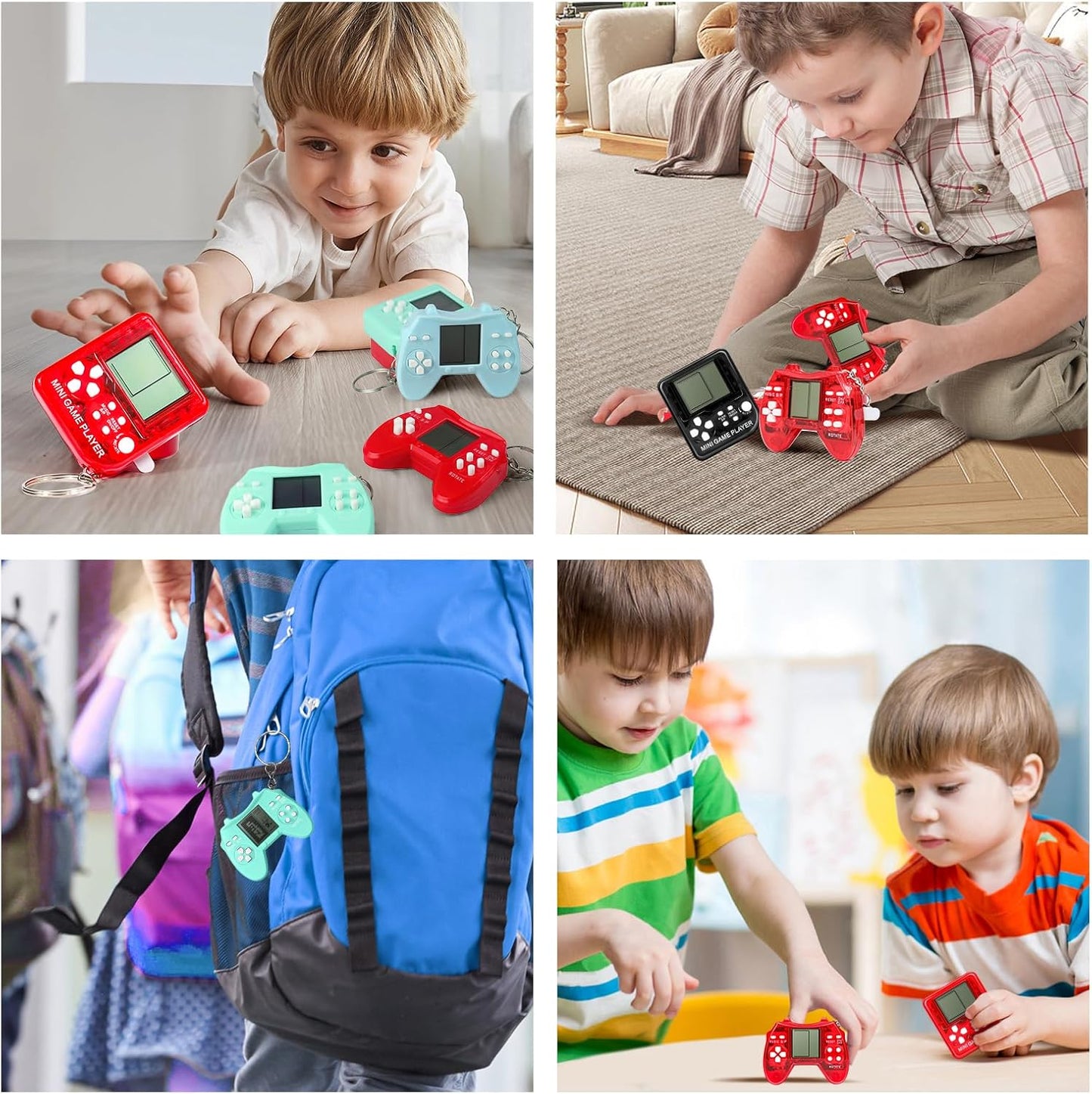 24Pcs Video Game Party Favors Video Game Keychain Gamer Party Favors Video Game Party Supplies Arcade Mini Gaming Keychain for Boys and Girls