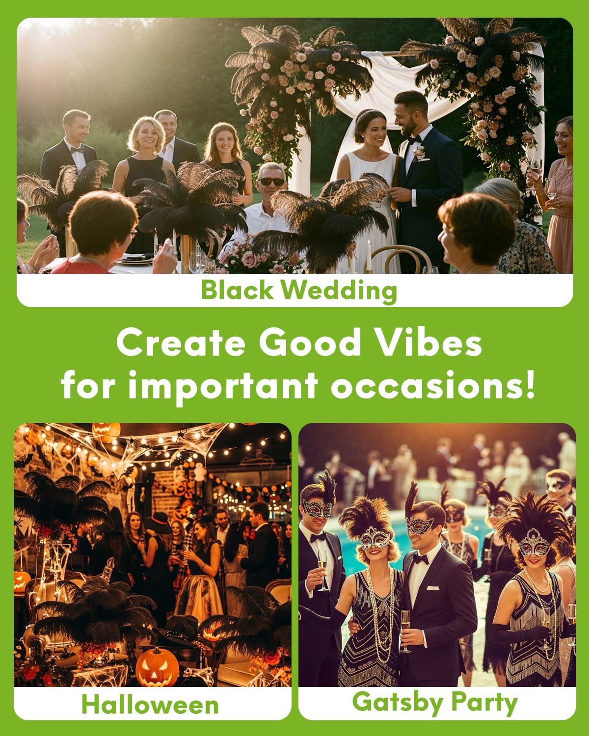 NEWONG 30pcs White Ostrich Feathers Natural Bulk 9-12inch(23-30cm) Vase Craft Wedding Home Party Centerpieces Christmas Day Decoration