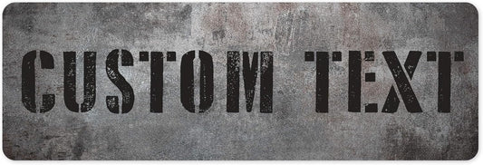 Custom Sign, Custom Street Sign, 11 Font Colors, 13 Font Styles, 4 Hole Options, 22 Sizes, 6x18 Inches, Rust Free DiBound, Fade Resistant, Made in USA by My Sign Center (Grunge Metal)