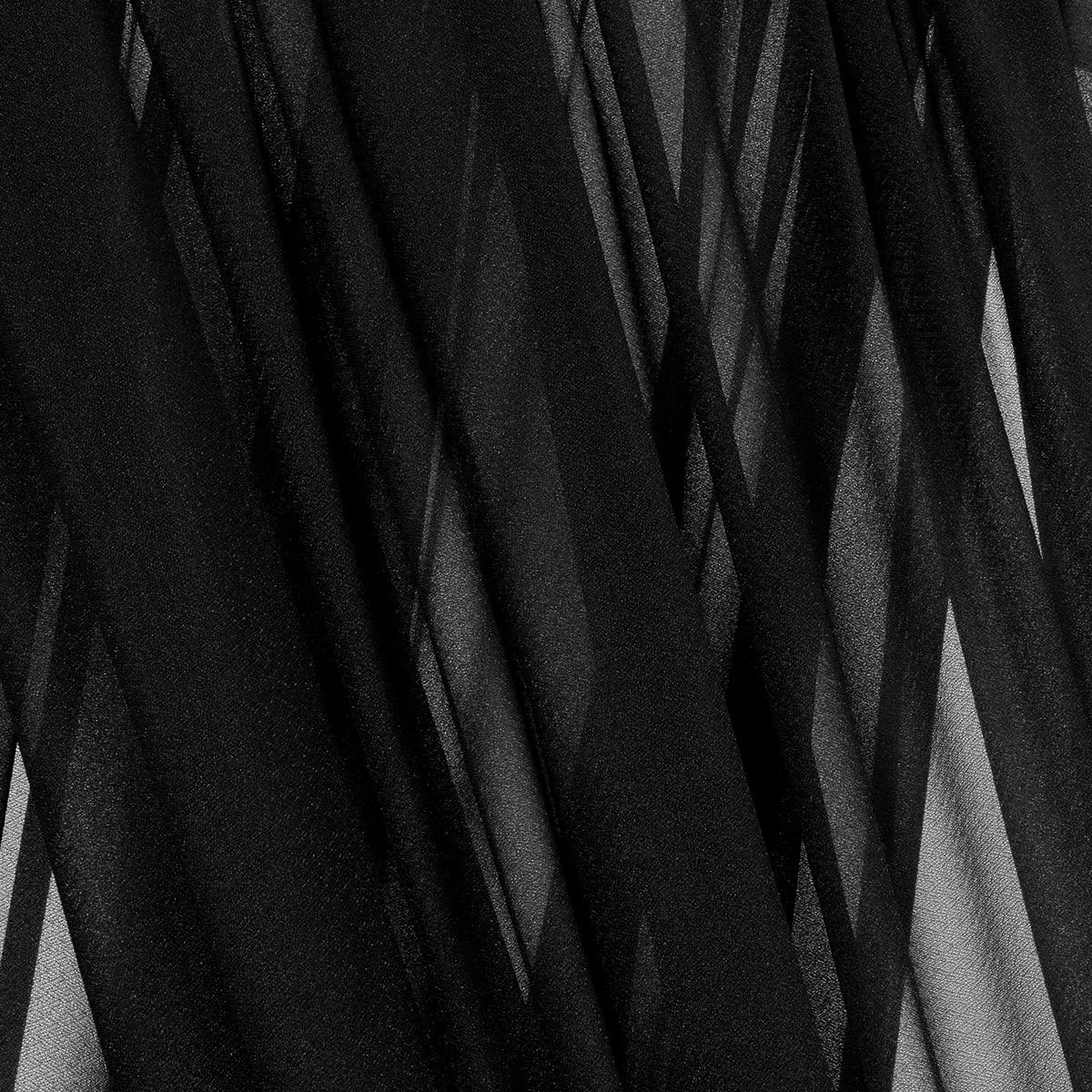 Black Fall Halloween Elegant Arch Draping Fabric Outdoor 1 Panel 29" × 20Ft Sheer Chiffon Curtain Drapes for Wedding Ceremony Birthday Party Garden Brunch
