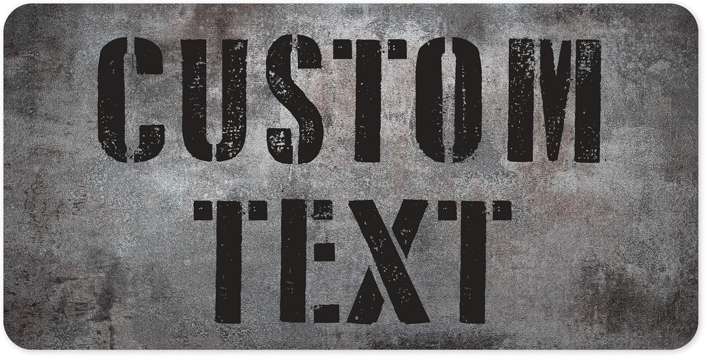 Custom Sign, Custom Street Sign, 11 Font Colors, 13 Font Styles, 4 Hole Options, 22 Sizes, 9x18 Inches, Rust Free DiBound, Fade Resistant, Made in USA by My Sign Center (Grunge Metal)