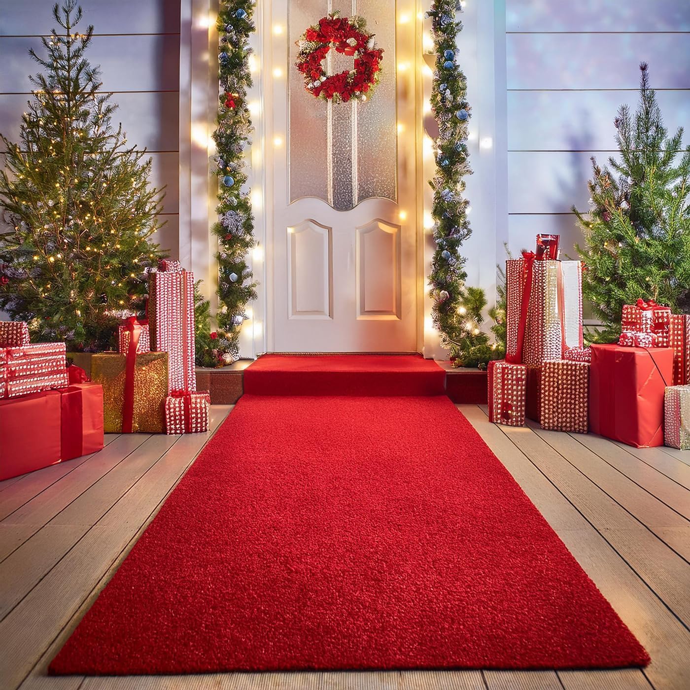 BannerBuzz Hollywood Red Carpet Runner – Premium Non-Slip 3x10 ft Aisle Rug for Weddings, Parties, and Events – Ideal for Step and Repeat Backdrop Event Decoration