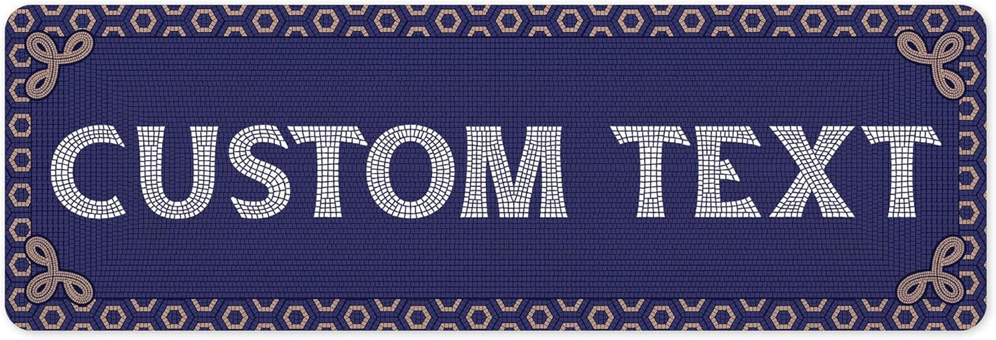 Custom Sign, Custom Street Sign, 11 Font Colors, 13 Font Styles, 4 Hole Options, 22 Sizes, 6x18 Inches, Rust Free DiBound, Fade Resistant, Made in USA by My Sign Center (Fauxsaic 1)