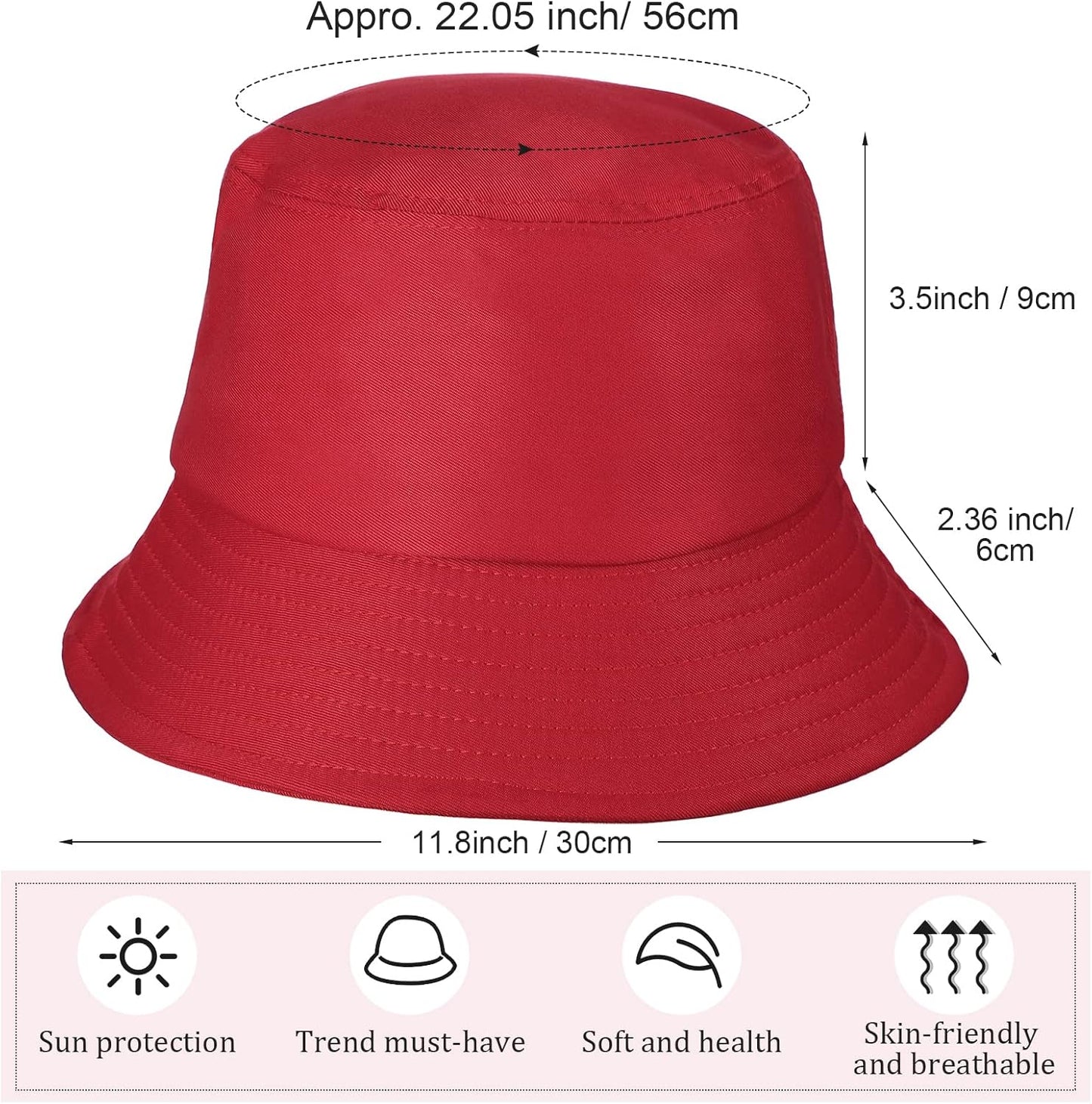 Jiuguva 12 Pack Bucket Sun Hat Bulk for Women Men Multicolor Packable Fishing Hats for Travel Summer