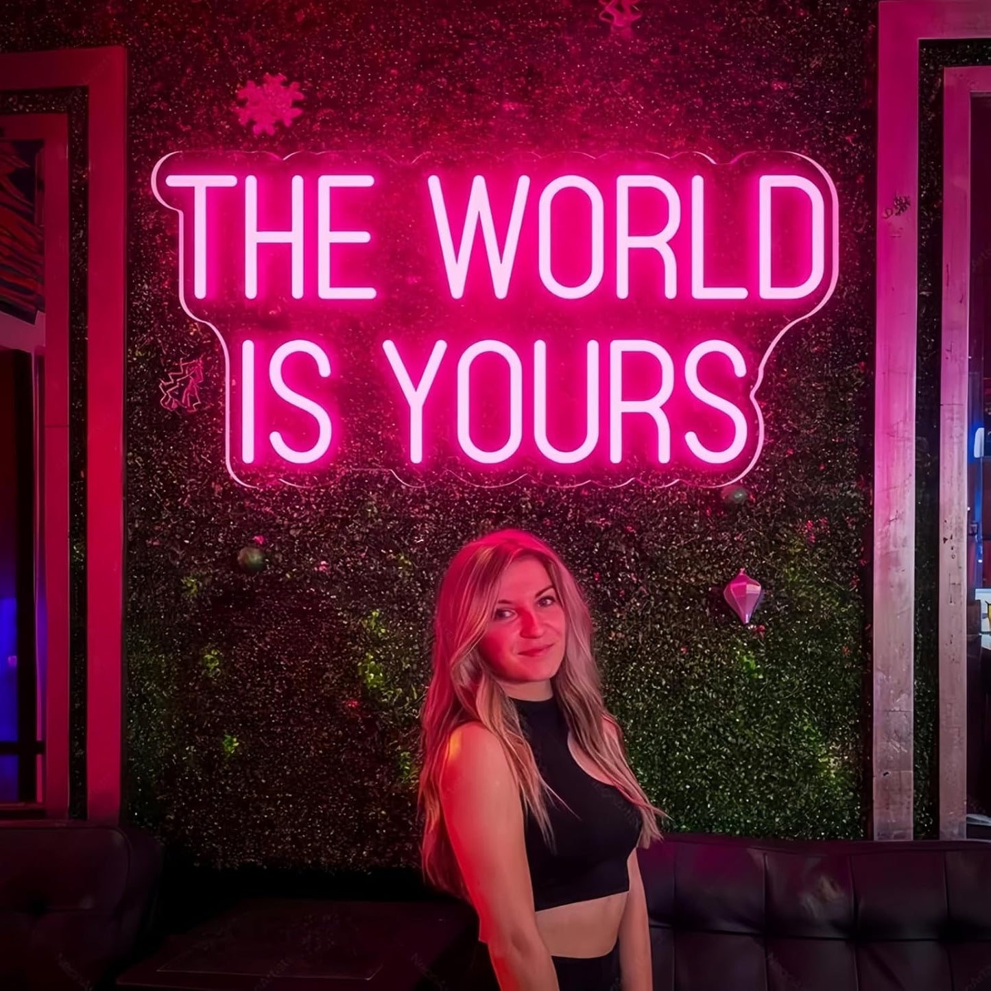 Ulalaza LED Neon Sign Night Light for Wall Party Décor Bedroom Room Bar Wedding Home Birthday Art Decoration Christmas with USB Chain Light Modulator 5v (Lets Party Blue)