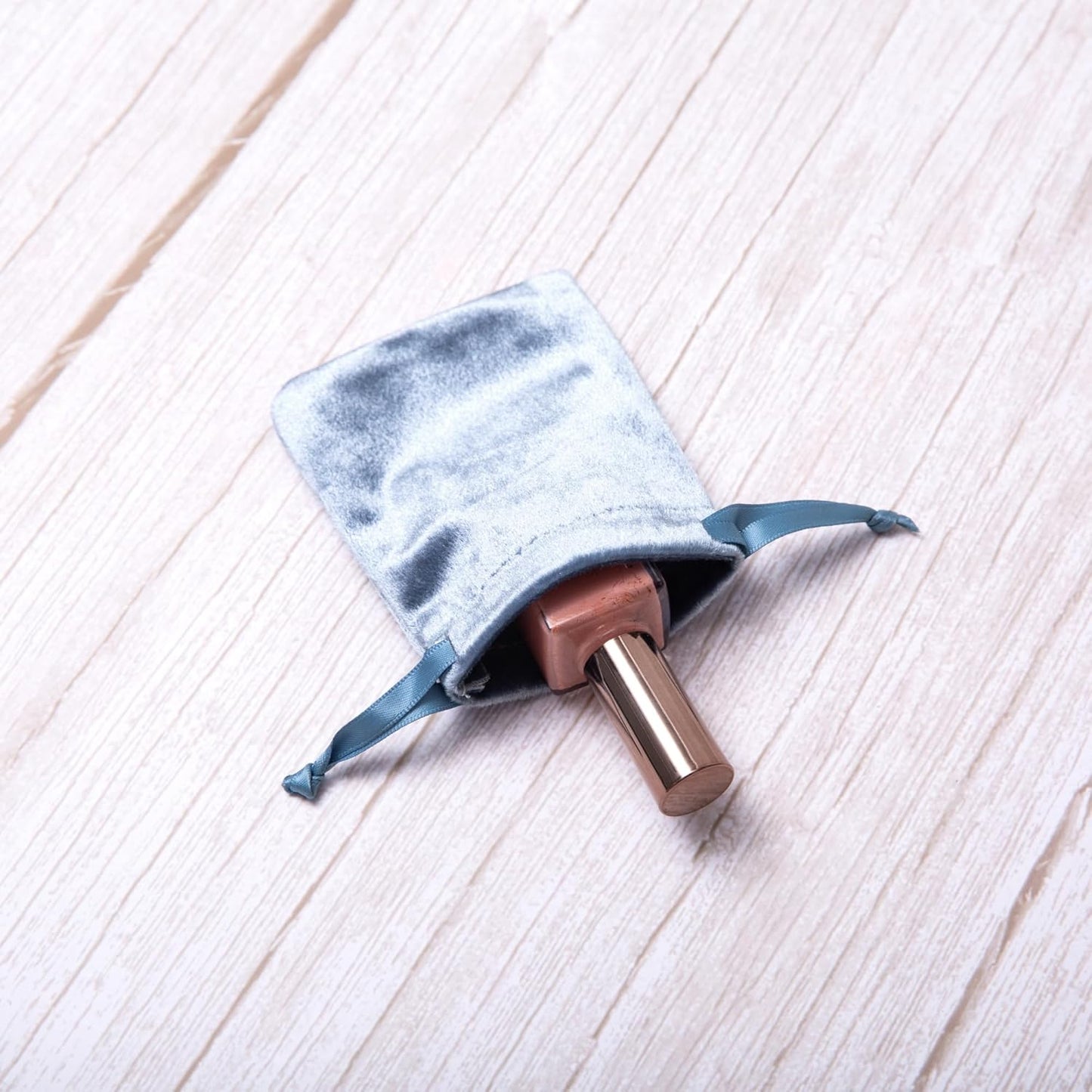 QIANF 12pcs Dusty Blue Velvet Drawstring Bags 3x4 inches Glossy Small Velvet Cloth Gift Bags Jewelry Pouches for Storage Wedding Party Favor Christmas