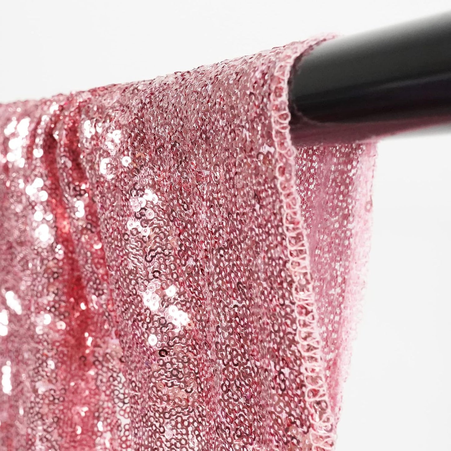 Poise3EHome Fuchsia Pink Sequin Backdrop,8FT x 10FT Sequin Photography Backdrop Curtain for Party Decoration